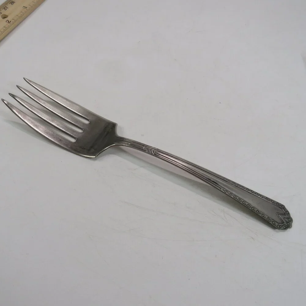 VTG Dinner Fork Art Deco style Silver Plated 